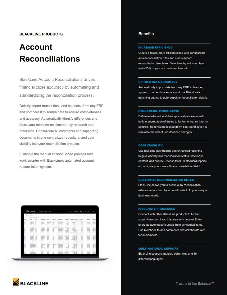 Blackline Account Reconciliations Brochure