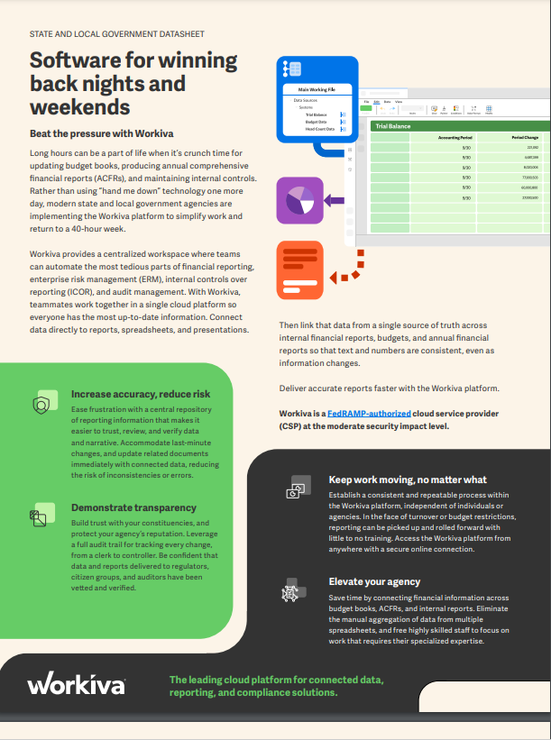 State and Local Government DataSheet